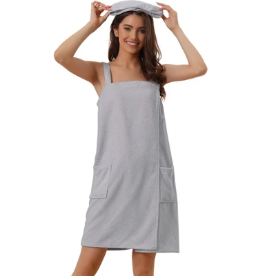 Cheibear Womens Towel Wrap Bathrobe Spa Towels Robe With Adjustable Closure For Gym Shower 11 Cheibear Womens Towel Wrap Bathrobe Spa Towels Robe With Adjustable Closure For Gym Shower - Image 9