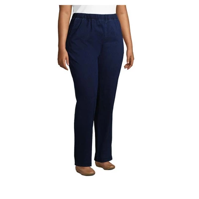 Lands' End Women's Sport Knit High Rise Elastic Waist Pull On Pants 4 Lands' End Women's Sport Knit High Rise Elastic Waist Pull On Pants - Image 2