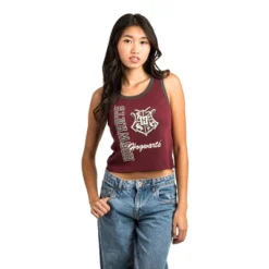 Harry Potter Hogwarts Crest Sleeveless Cardinal Red Women's Chunk Rib Tank Top 8 Harry Potter Hogwarts Crest Sleeveless Cardinal Red Women's Chunk Rib Tank Top -Lady Clothing Store GUEST 05360e14 60aa 47be 8757 f672fa3f2276