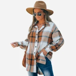 Women's Long Sleeve Plaid Oversized Shirt - Cupshe -Lady Clothing Store GUEST 062d4d2d b39c 422d bf69 f65a317d0222