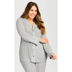 Women's Plus Size Hacci Button Top - Gray | AVENUE 13 Women's Plus Size Hacci Button Top - Gray | AVENUE -Lady Clothing Store GUEST 07e5c146 97d6 46da af3f 7f04f13010d8