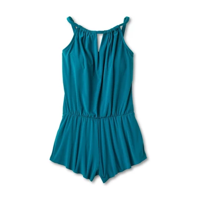 Women's UPF 50 High Neck Swim Romper With Pockets One Piece Swimsuit - Aqua Green® 7 Women's UPF 50 High Neck Swim Romper With Pockets One Piece Swimsuit - Aqua Green® - Image 5