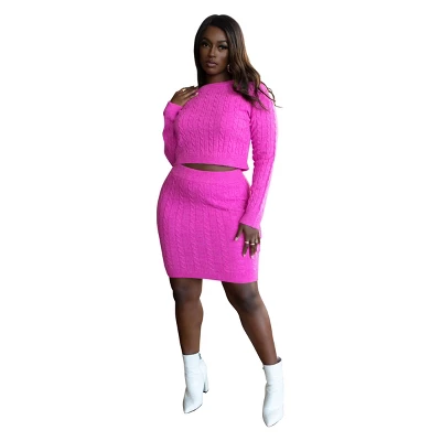 Rebdolls Women's Plus Size Cable Knit Mini Skirt 5 Rebdolls Women's Plus Size Cable Knit Mini Skirt - Image 3