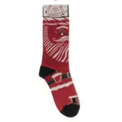 Novelty Socks 14.0" Santa Socks Lol Make You Smile Primitives By Kathy - Socks