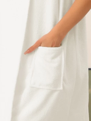 Cheibear Womens Towel Wrap Bathrobe Spa Towels Robe With Adjustable Closure For Gym Shower 6 Cheibear Womens Towel Wrap Bathrobe Spa Towels Robe With Adjustable Closure For Gym Shower - Image 4