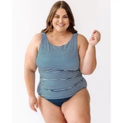 Lime Ricki Women's Indigo Stripe Boat-Neck Tankini Top 9 Lime Ricki Women's Indigo Stripe Boat-Neck Tankini Top -Lady Clothing Store GUEST 0a941393 0666 44e7 bd6c fe3d108bd393