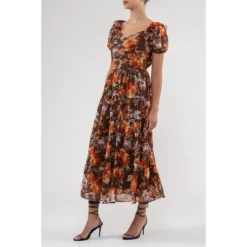 August Sky Women'S Ruffle Floral Midi Dress -Lady Clothing Store GUEST 0bb107e4 60b6 43ce a594 6950b2839abb