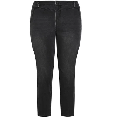 Women's Plus Size Bridie Boyfriend Jean - Washed Black | AVENUE 4 Women's Plus Size Bridie Boyfriend Jean - Washed Black | AVENUE - Image 2