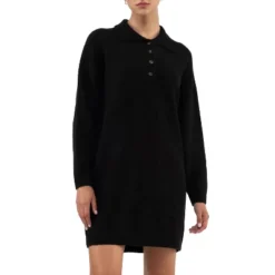 August Sky Women's Collared Henley Lightweight Sweater Mini Dress -Lady Clothing Store GUEST 0e4e4a4a de03 4e36 8cf8 37d134956c1f