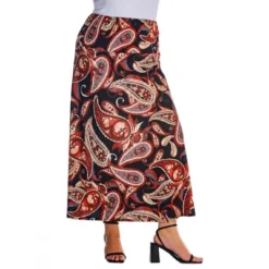 Womens Plus Size Black And Red Paisley Print Maxi Skirt 9 Womens Plus Size Black And Red Paisley Print Maxi Skirt -Lady Clothing Store GUEST 0f61caa5 254f 4da8 8690 e4d32b848c4e