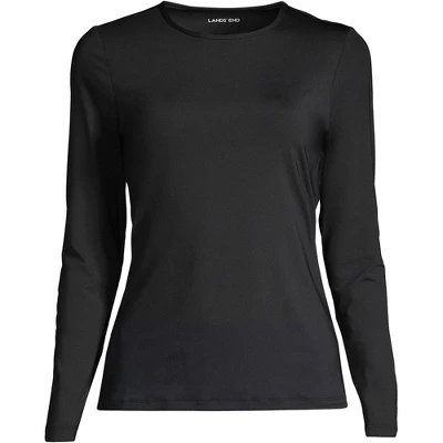 Lands' End Women's Crew Neck Long Sleeve Rash Guard UPF 50 Sun Protection Modest Swim Tee 5 Lands' End Women's Crew Neck Long Sleeve Rash Guard UPF 50 Sun Protection Modest Swim Tee - Image 3