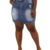 Agnes Orinda Women's Plus Size Ripped Slash Pocket Frayed Hem Denim Bodycon Skirt -Lady Clothing Store GUEST 14430928 9982 4ea8 8072 aff77c29a9a4