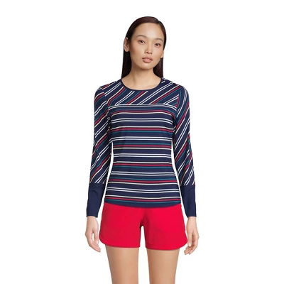 Lands' End Women's Crew Neck Long Sleeve Rash Guard UPF 50 Sun Protection Modest Swim Tee 19 Lands' End Women's Crew Neck Long Sleeve Rash Guard UPF 50 Sun Protection Modest Swim Tee - Image 17