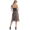 Womens Knee Length Elastic Waist Black Floral Pattern Skirt -Lady Clothing Store GUEST 17ff867b 60a7 4c62 875b 4ee661844d91
