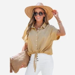 Women's Drawstring Dolman Sleeve Shirt - Cupshe -Lady Clothing Store GUEST 188d9d0c 14df 46d5 91e7 08348eeffc38