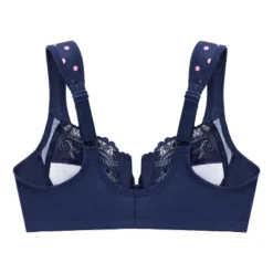 Glamorise Womens WonderWire Front-Closure Underwire Bra 1245 Navy Print -Lady Clothing Store GUEST 194023ef 7801 4b12 ac1d 27913b3e6938