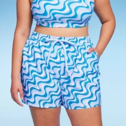 Women's 5" Board Swim Shorts - Wild Fable™ Multi Blue Swirl Print -Lady Clothing Store GUEST 19ccdb06 ab5f 4a58 9432 12ba71070a8c