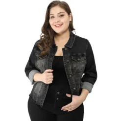 Agnes Orinda Women's Plus Size Classic Denim Casual Long Sleeve Fashion Jean Jackets -Lady Clothing Store GUEST 1a736d38 4738 4b73 9927 888d1ef17575