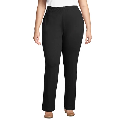 Lands' End Women's Sport Knit High Rise Elastic Waist Pull On Pants 8 Lands' End Women's Sport Knit High Rise Elastic Waist Pull On Pants - Image 6