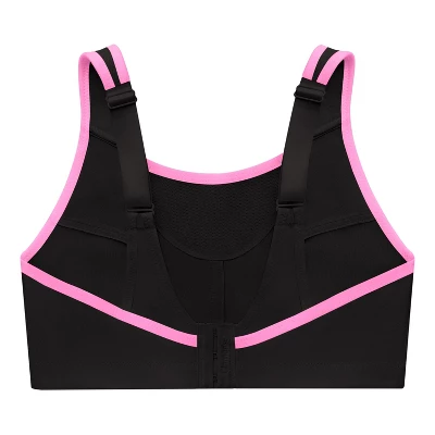 Glamorise Womens No-Bounce Camisole Sports Wirefree Bra 1066 Black/Pink 6 Glamorise Womens No-Bounce Camisole Sports Wirefree Bra 1066 Black/Pink - Image 4