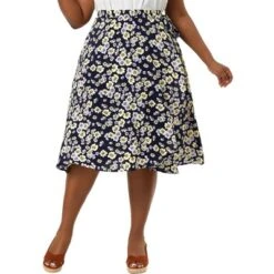 Agnes Orinda Women's Plus Size Boho Wrap Floral Beach Lightweight A Line Skirt -Lady Clothing Store GUEST 1caab04a fb9a 4620 9682 a9f03d889556