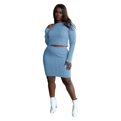 Rebdolls Women's Plus Size Cable Knit Mini Skirt 7 Rebdolls Women's Plus Size Cable Knit Mini Skirt - Image 5