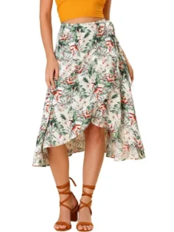Allegra K Women's Tie Waist Hawaiian Tropical Floral Wrap Midi Skirt 14 Allegra K Women's Tie Waist Hawaiian Tropical Floral Wrap Midi Skirt -Lady Clothing Store GUEST 1d71fa89 0825 4062 9462 baa38c691261