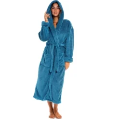 Women's Fuzzy Plush Fleece Bathrobe With Hood, Soft Warm Hooded Lounge Robe 26 Women's Fuzzy Plush Fleece Bathrobe With Hood, Soft Warm Hooded Lounge Robe -Lady Clothing Store GUEST 1de1cca7 6ec1 42b4 8b63 a3485904a7ff