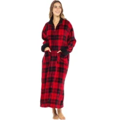 Women's Zip Up Fleece Robe, Soft Warm Plush Oversized Zipper Bathrobe -Lady Clothing Store GUEST 1df6d197 afa3 41f2 bb10 4e91eba151d9