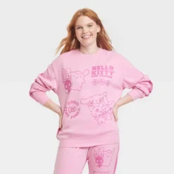 Women's Sanrio Hello Kitty And Friends Two-Tone Graphic Sweatshirt - Pink -Lady Clothing Store GUEST 1e2ce86e d15f 46af ab63 2ea608eae2dc