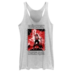 Women's Stranger Things White Hellfire Club Rockstar Eddie Munson Racerback Tank Top -Lady Clothing Store GUEST 1ead6d9f 8e68 4ffe bc1a 48f18ac6e7b1