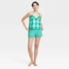 Women's Lace Trim Woven Tank And Shorts Pajama Set - Colsie™
