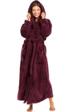 Women's Fuzzy Plush Fleece Bathrobe With Hood, Soft Warm Hooded Lounge Robe 27 Women's Fuzzy Plush Fleece Bathrobe With Hood, Soft Warm Hooded Lounge Robe -Lady Clothing Store GUEST 1f2b5c22 7a97 412a 93b5 083f0cc94c59