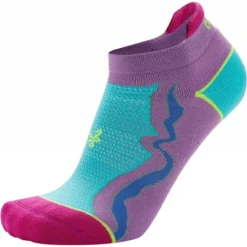 Balega Women's Enduro No Show Running Socks - Bright Lilac/Neon Aqua