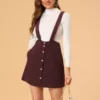 Allegra K Women's Corduroy Overall Dress A-line Decor Button Front Suspender Skirt -Lady Clothing Store GUEST 1f8d2047 42b8 4e7e abb3 93056a568556