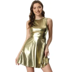 Allegra K Women's Metallic Sleeveless High Waist Party Holographic Dress 28 Allegra K Women's Metallic Sleeveless High Waist Party Holographic Dress -Lady Clothing Store GUEST 1fe95553 fbe6 44c2 8b92 69855809f3a4