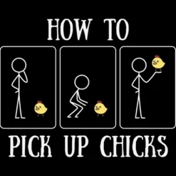 Junior's Design By Humans How To Pick Up Chicks By Woodsgoods T-Shirt