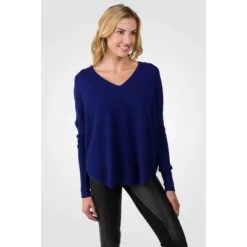 J CASHMERE Women's 100% Cashmere Long Sleeve Slouchy Pullover V-neck Raglan Sweater -Lady Clothing Store GUEST 21e4ffa1 7fc7 467e b1d7 9206885a4fd1