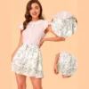 Allegra K Women's Floral Printed A-Line Chiffon Layered Mini Skirt -Lady Clothing Store GUEST 2225bac3 ec0f 43b5 8753 e50345b7d2ce