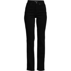 Lands' End Women's Recover High Rise Straight Leg Blue Jeans -Lady Clothing Store GUEST 2233934b 1b58 4ba4 b4f5 58bde8328436