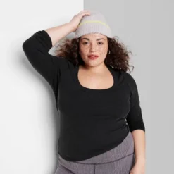 Women's Long Sleeve Scoop Neck T-Shirt - Wild Fable™ -Lady Clothing Store GUEST 23753f85 51aa 4ad5 a7aa e2c02ad0f7cf