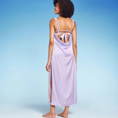 Women's Cowl Back Cover Up Slip Dress - Shade & Shore™ Light Purple 3 Women's Cowl Back Cover Up Slip Dress - Shade & Shore™ Light Purple