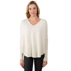 J CASHMERE Women's 100% Cashmere Long Sleeve Slouchy Pullover V-neck Raglan Sweater -Lady Clothing Store GUEST 24d6189b 17a8 4dee bac5 de6a4d02e9cb
