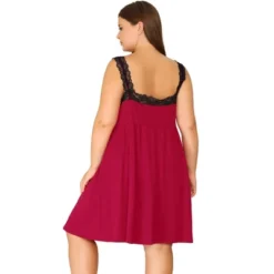 Agnes Orinda Women's Plus Size Lace Sleep Above Knee Lounge Nightgowns -Lady Clothing Store GUEST 27d4930d f2ce 4811 8e1f cca4f41a8c27