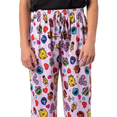 Sesame Street Women's Character Heart Heads Elmo Sleep Pajama Pants Pink 4 Sesame Street Women's Character Heart Heads Elmo Sleep Pajama Pants Pink - Image 2