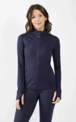 90 Degree By Reflex WomenÂs Lightweight, Full Zip Running Track Jacket