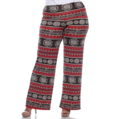 Women's Plus Size Printed Palazzo Pants - White Mark -Lady Clothing Store GUEST 2b332dbd be91 403d a147 1d4bbfa95bd1