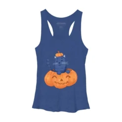 Women's Design By Humans Halloween Cat In A Pumpkin By Wubbadub Racerback Tank Top -Lady Clothing Store GUEST 2c586689 c5d5 4dd2 b557 234fdd51bd89