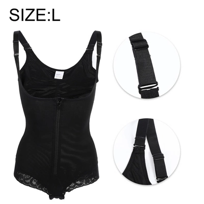Unique Bargains Women Shapewear Tummy Control Full Bust Bodysuit Butt Lifter Thigh Slimmer With Zipper 4 Unique Bargains Women Shapewear Tummy Control Full Bust Bodysuit Butt Lifter Thigh Slimmer With Zipper - Image 2