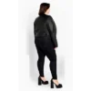 Women's Plus Size Cropped Biker Jacket - Black | CITY CHIC -Lady Clothing Store GUEST 2f673922 3b75 4b61 9594 fc646d414f08